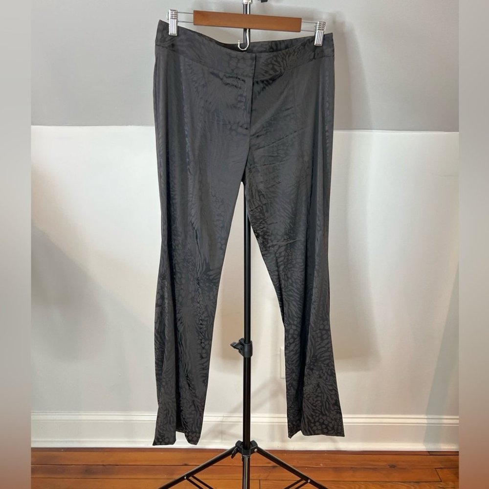 Etcetera Black Animal Print Dress Pants